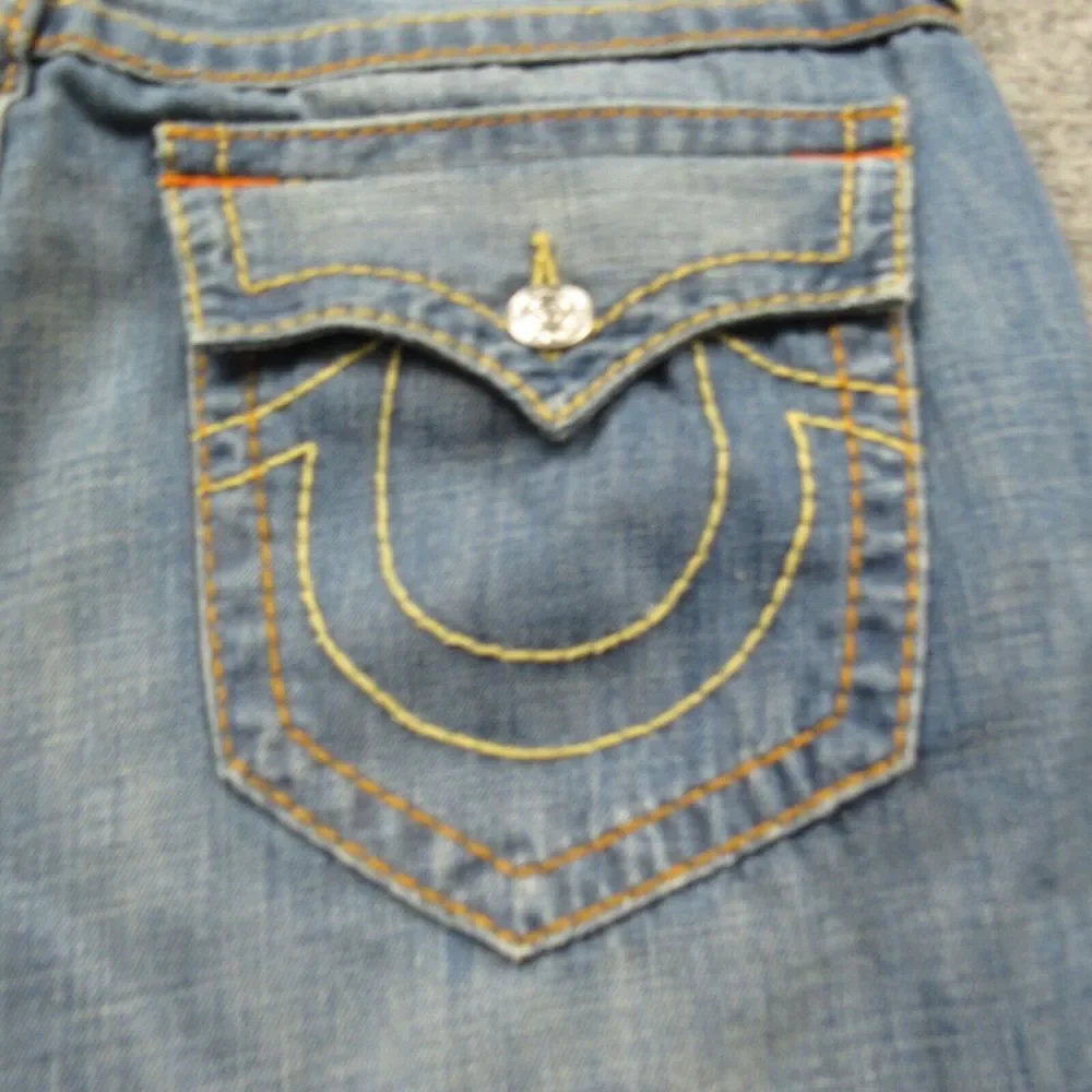 True‎ Religion Jeans Men 38x32 Skinny Denim Flap Pocket Y2k CXLM Dragonfish